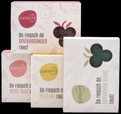 Handgefertigte Naturseife mit Traubenkernen im 4er Set